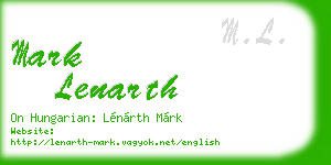 mark lenarth business card